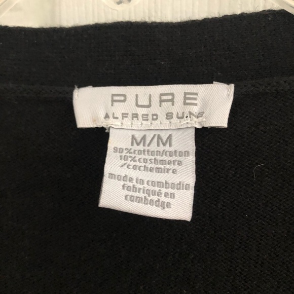 Cashmere Cotton Blend  button-up v-neck cardigan - Alfred Sung pure - Picture 12 of 12